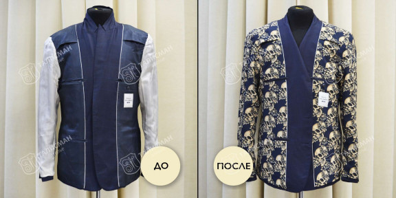 Замена и пошив подклада на пиджаке – фото работ наших мастеров до и после – photo2