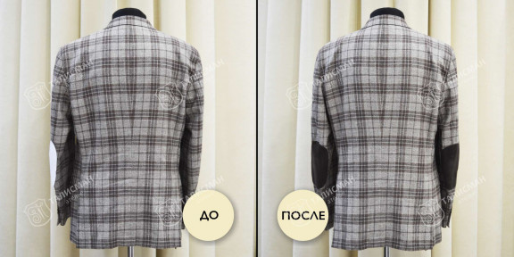 Нашиваем налокотники на рукава пиджака до и после – photo3