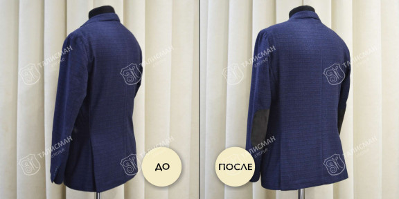 Нашиваем налокотники на рукава пиджака до и после – photo2