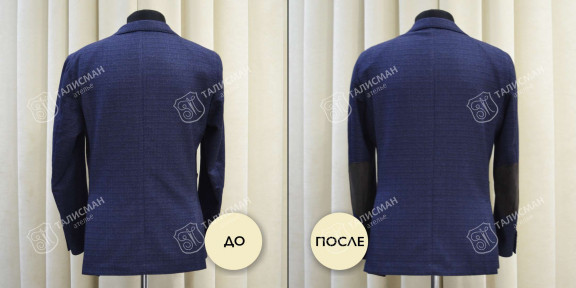 Нашиваем налокотники на рукава пиджака до и после – photo1