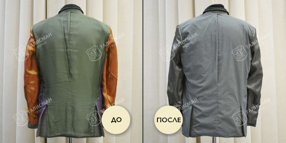 Замена и пошив подклада на пиджаке – фото работ наших мастеров до и после – photo1