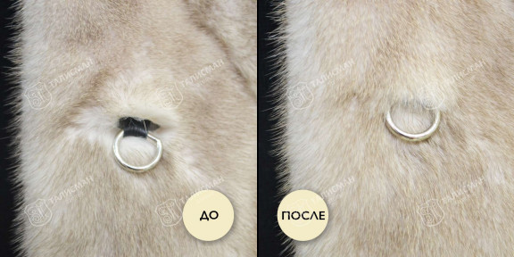 Замена крючков, петель и пуговиц на шубе – фото работ наших мастеров до и после – photo1