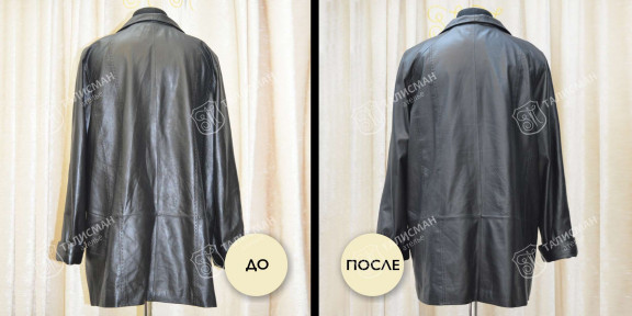 Ушивание кожаных пальто до и после – photo2